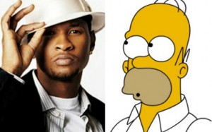 Usher and Homer Simpson