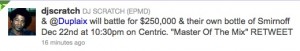 DJ Scratch Tweet Master of The Mix